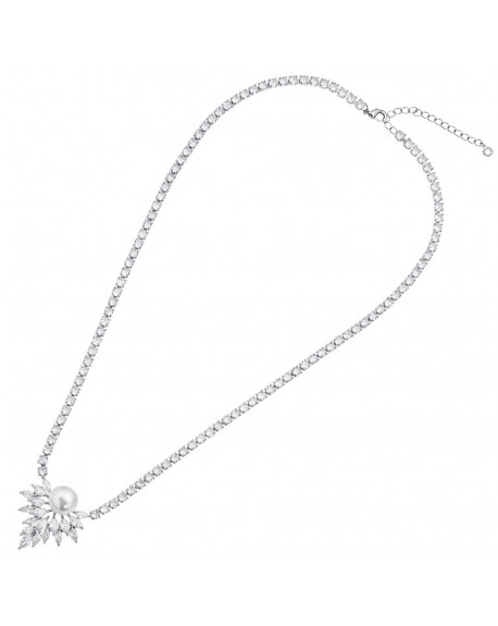 Collana con cubic zirconia e perle