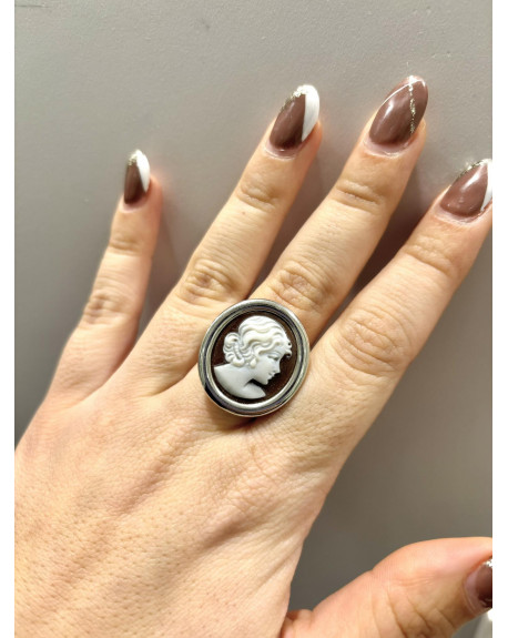 Anello "testa" cameo italiano