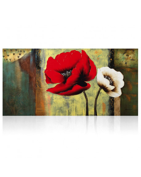 Quadro su tela "tulipani" 75x150 s.l.