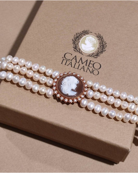 BRACCIALE CAMEO IN ARGENTO