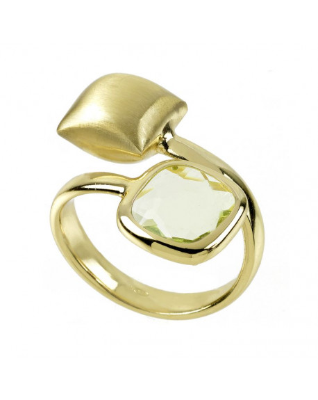 ANELLO AQUACARAMELLE CON PASTA VITREA VERDE