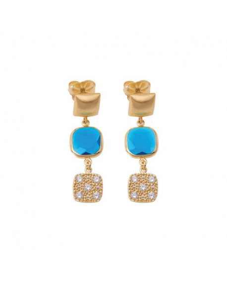 ORECCHINI AQUAFORTE CON PASTA VITREA PETROLIO