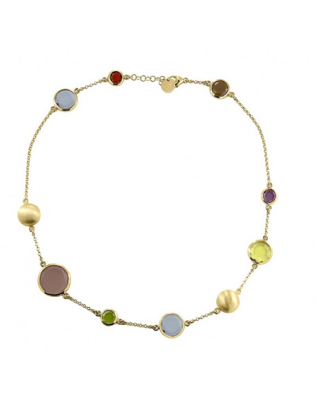 COLLANA AQUAFORTE CARAMELLE CON PASTE VITREE MULTICOLORE
